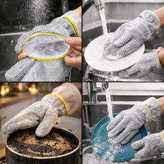 Magic Dishwashing Gloves ✨ {(Pack of 2 pairs ( 4 Pcs )}