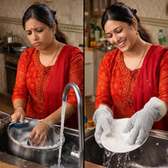 Magic Dishwashing Gloves ✨ {(Pack of 2 pairs ( 4 Pcs )}